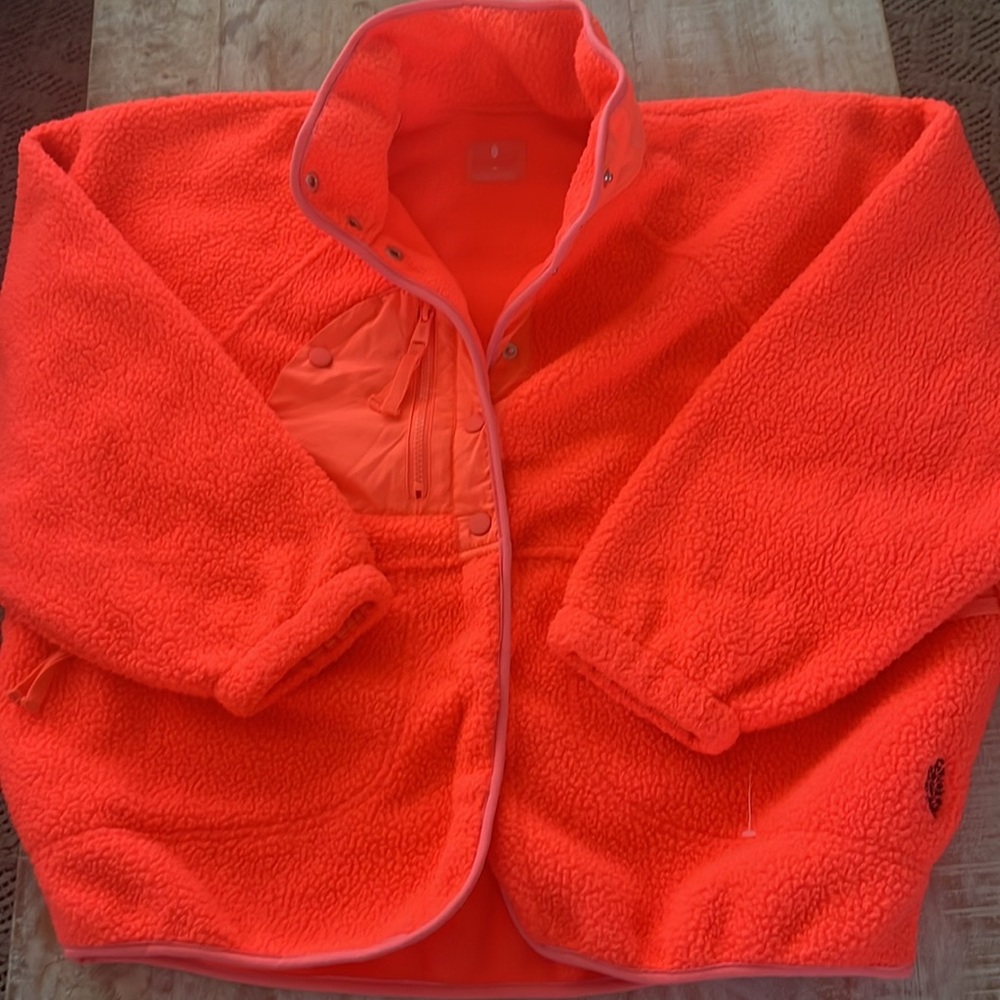 FP Movement Hit the Slopes Fleece Jacket {Neon Coral} M - Picture 5 of 11